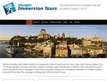 Tablet Screenshot of immersion-tours.com